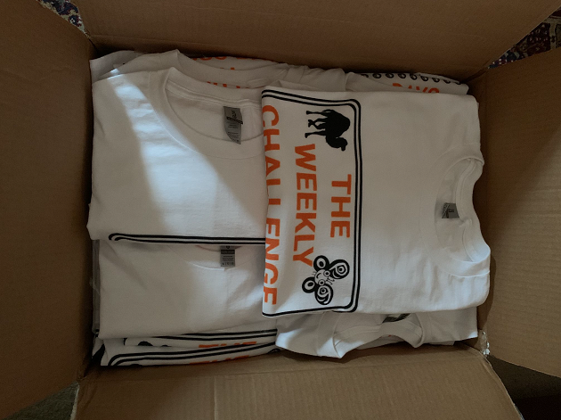 Box of T-shirts